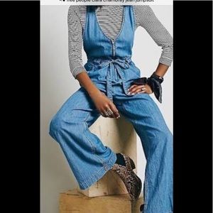 Free People Clara chambray one piece jumpsuit 6